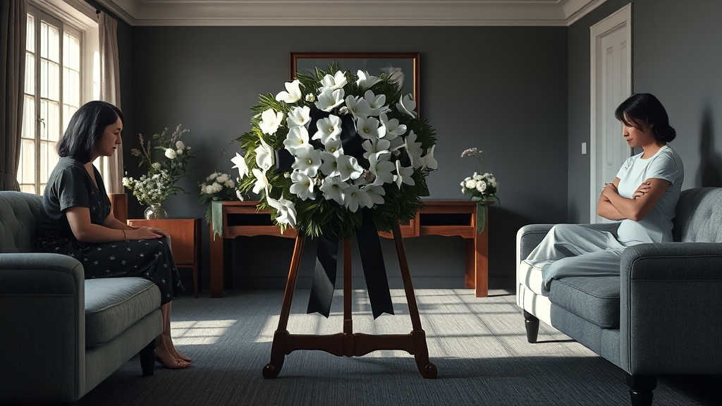 근조화환 주문 시 유의사항 (realistic 스타일)