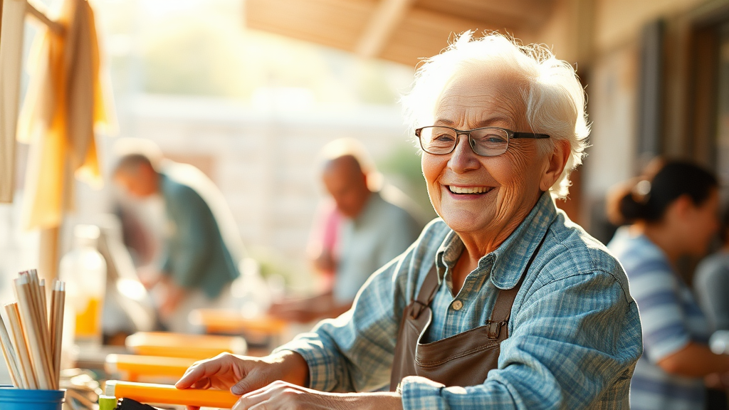 노인 일자리 사업이란? (watercolor 스타일)