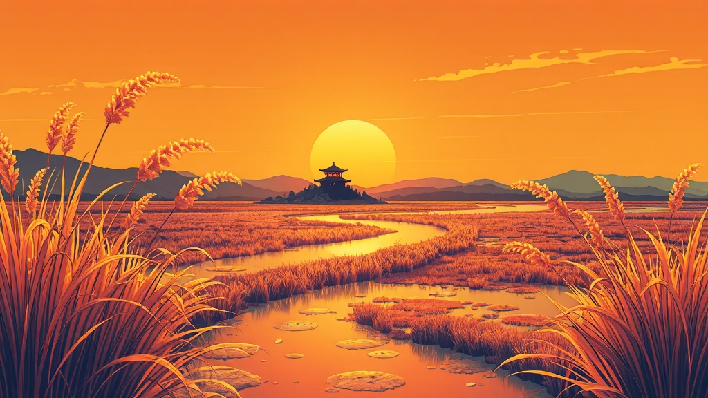 순천만습지 탐방 코스 (illustration 스타일)