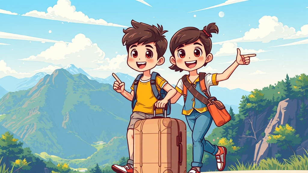 목적지와 동반자에 따른 해석 (cartoon 스타일)