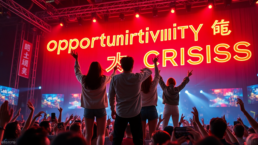 엔터 산업, 기회일까 위기일까? (realistic 스타일)