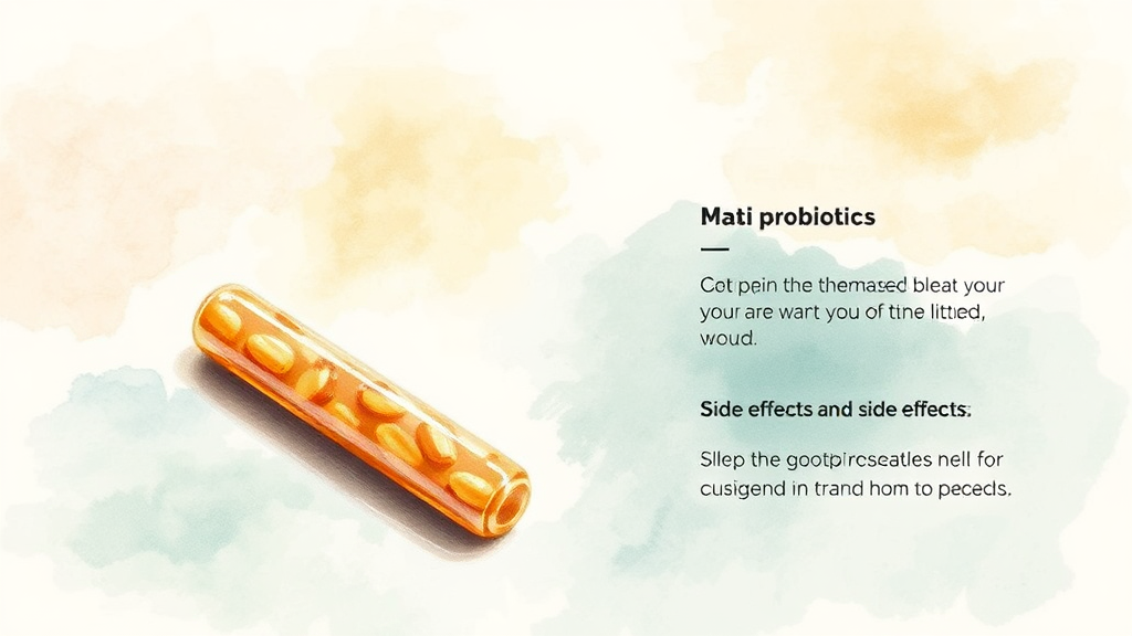 매스틱 유산균 섭취 시 주의사항 및 부작용 (watercolor 스타일)