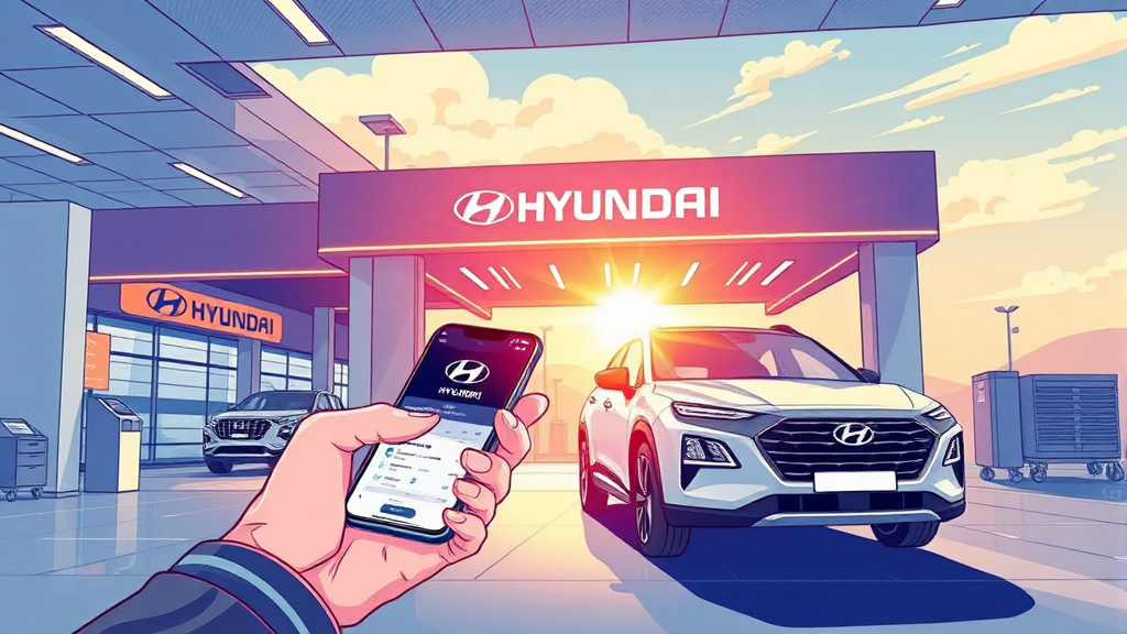 서비스센터 예약, 이렇게 쉬웠어? (illustration 스타일)