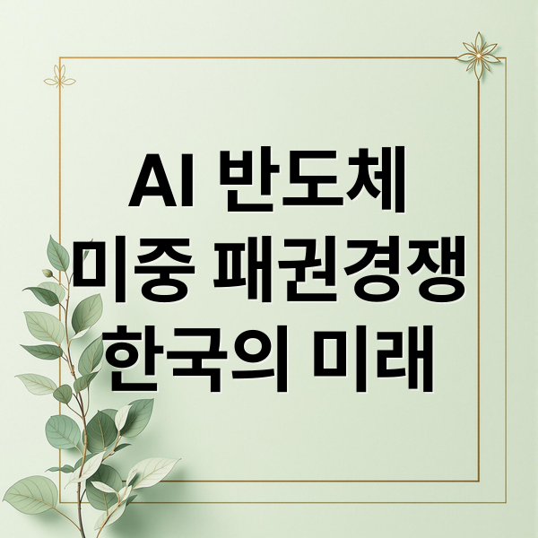 AI 반도체
미중 패권경쟁
한국의 미래 (미중 AI 반도체 경쟁 한국 기술 패권)