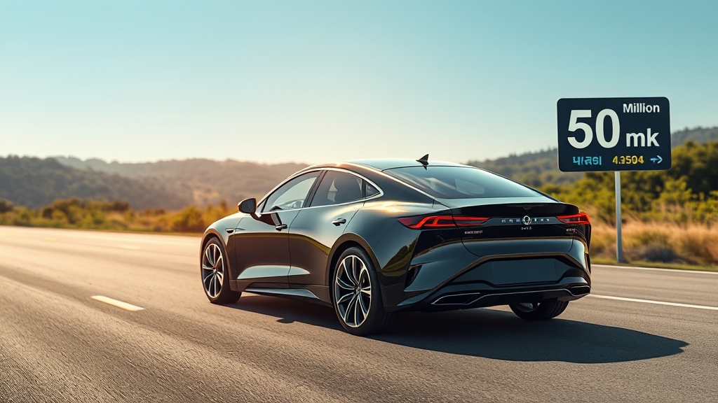 롱레인지 모델: 주행 거리 및 가격 정보 (realistic 스타일)