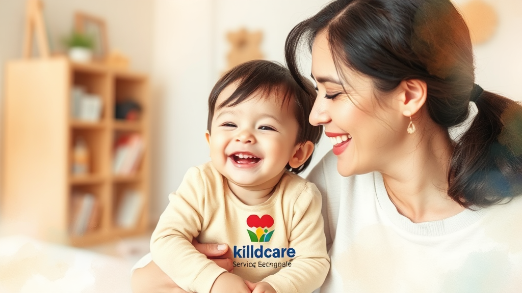 아이돌봄 서비스 신청 방법 및 절차 (watercolor 스타일)