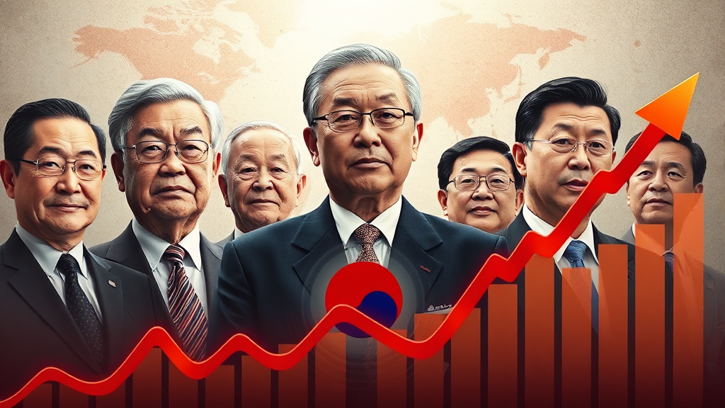 정부별 증시 성적표 비교 (realistic 스타일)