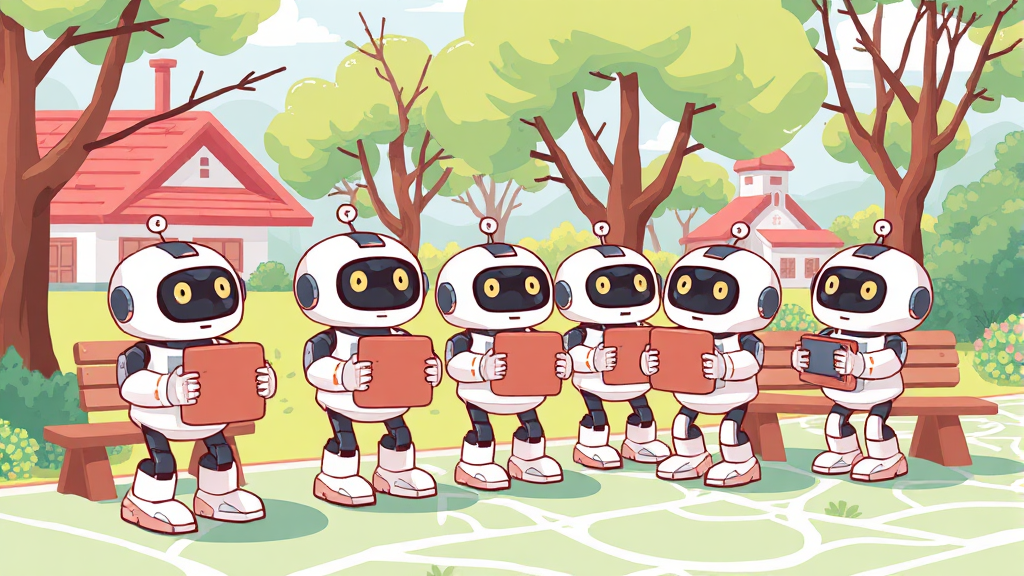 로봇 배달 운영 정보 (cartoon 스타일)