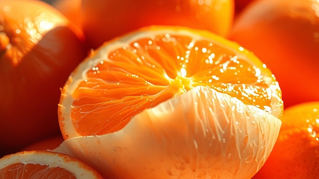 귤 섭취, 적정량은 얼마? (realistic 스타일)