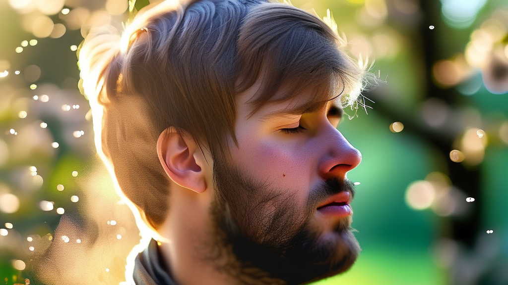 꽃가루, 미세먼지… 환절기 알레르기 질환 주의보 (realistic 스타일)