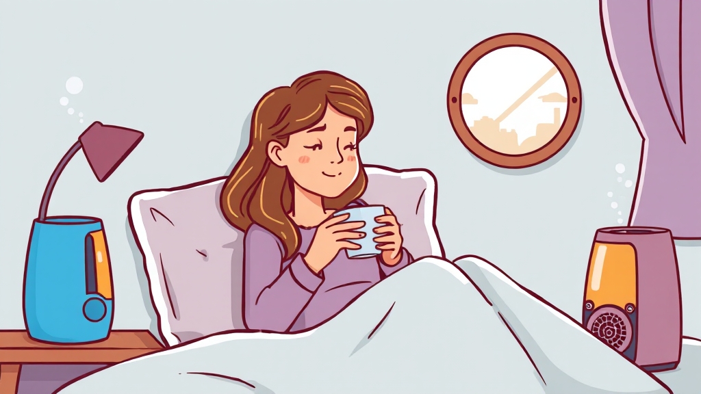 A형 독감 후유증 관리 (cartoon 스타일)