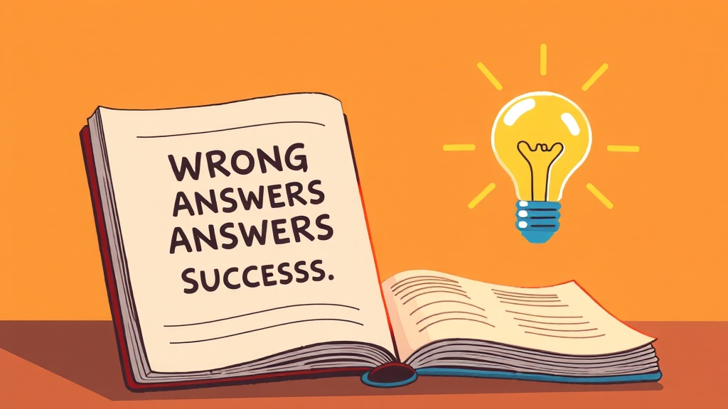 오답노트 활용법 (cartoon 스타일)