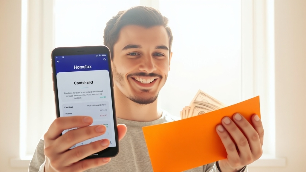 환급 계좌 변경 및 확인 (realistic 스타일)