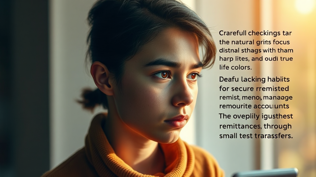 착오송금 예방을 위한 팁 (realistic 스타일)