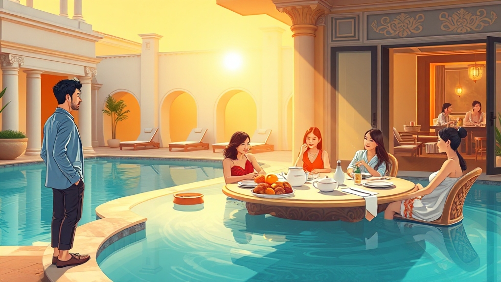 호텔 부대시설 집중 탐구 (illustration 스타일)