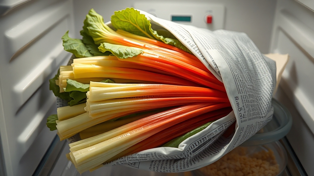 궁채나물 보관법: 신선하게 즐기기 (realistic 스타일)