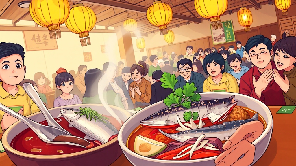로컬 맛집 숨은 명소 (cartoon 스타일)