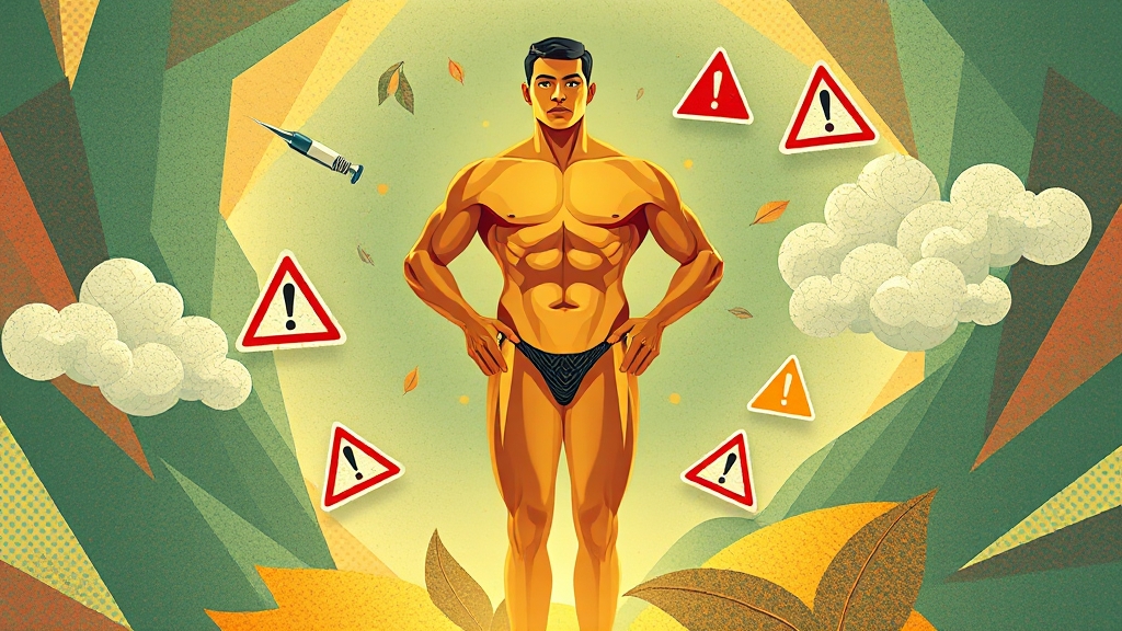 섭취 시 주의사항 및 부작용 (illustration 스타일)