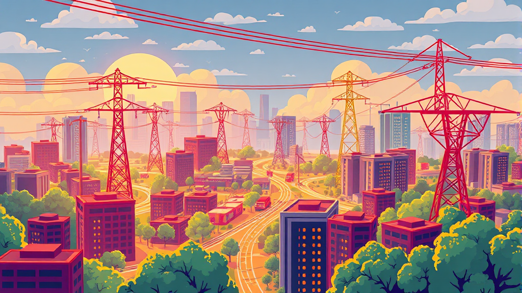 2026년 미국주식 AI 주도주 가이드 5 전력망 및 에너지 인프라 투자 (cartoon 스타일)