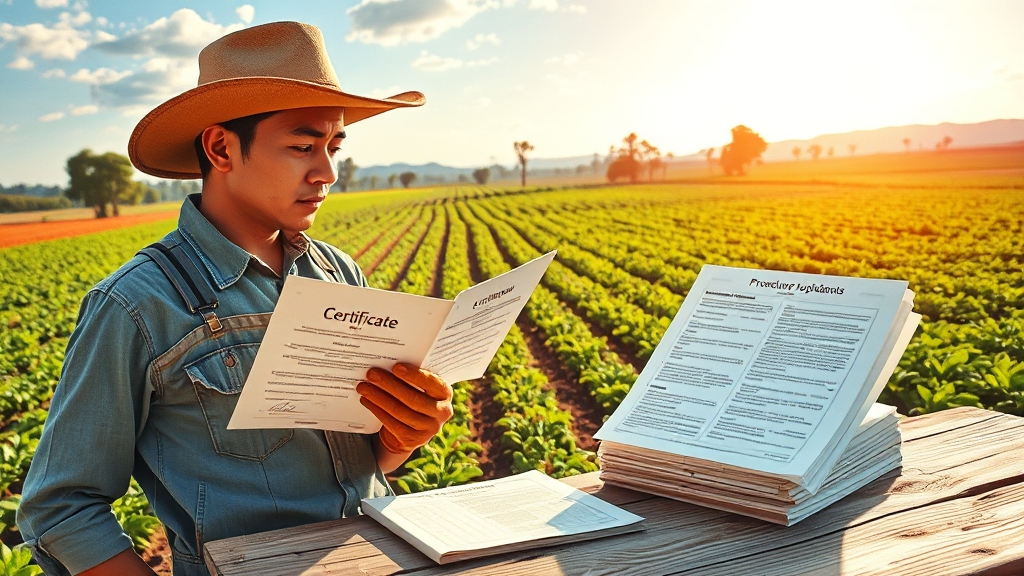 농업인 자격 조건 및 농업경영체 등록 (realistic 스타일)