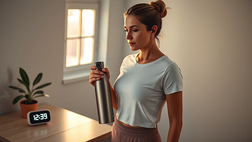 건강을 위한 최적의 수분 섭취 습관 (realistic 스타일)