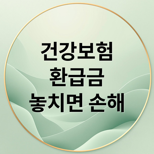 건강보험
환급금
놓치면 손해 (건강보험 환급금)