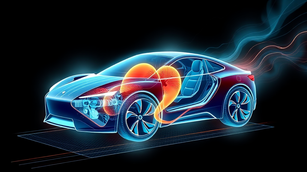 전기차 시대, 한온시스템의 열관리 기술력 (illustration 스타일)