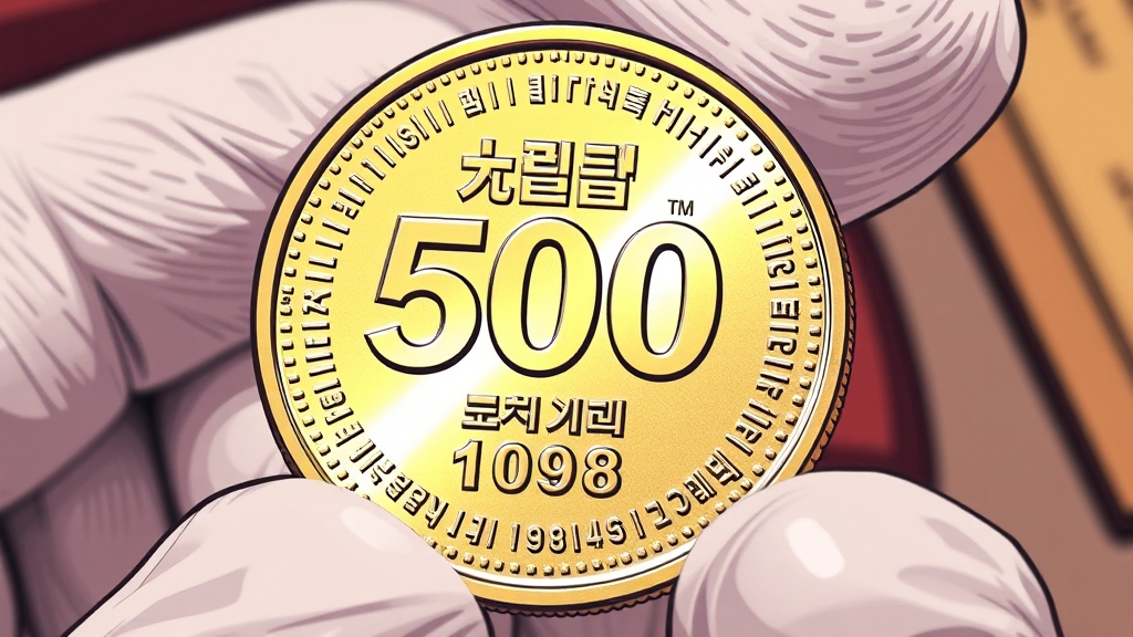 다른 희귀 500원 동전은? (cartoon 스타일)