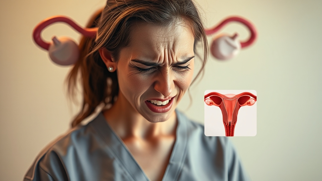 생리통 원인 & 종류 (realistic 스타일)