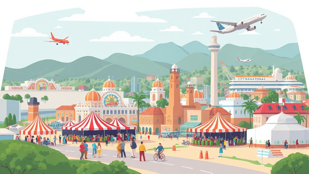 지역 관광 활성화와 지방 경제 파급 효과 (illustration 스타일)