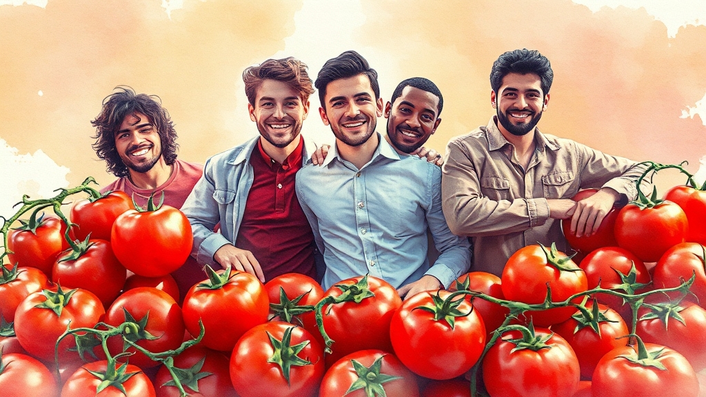 토마토 속 리코펜의 힘 (watercolor 스타일)