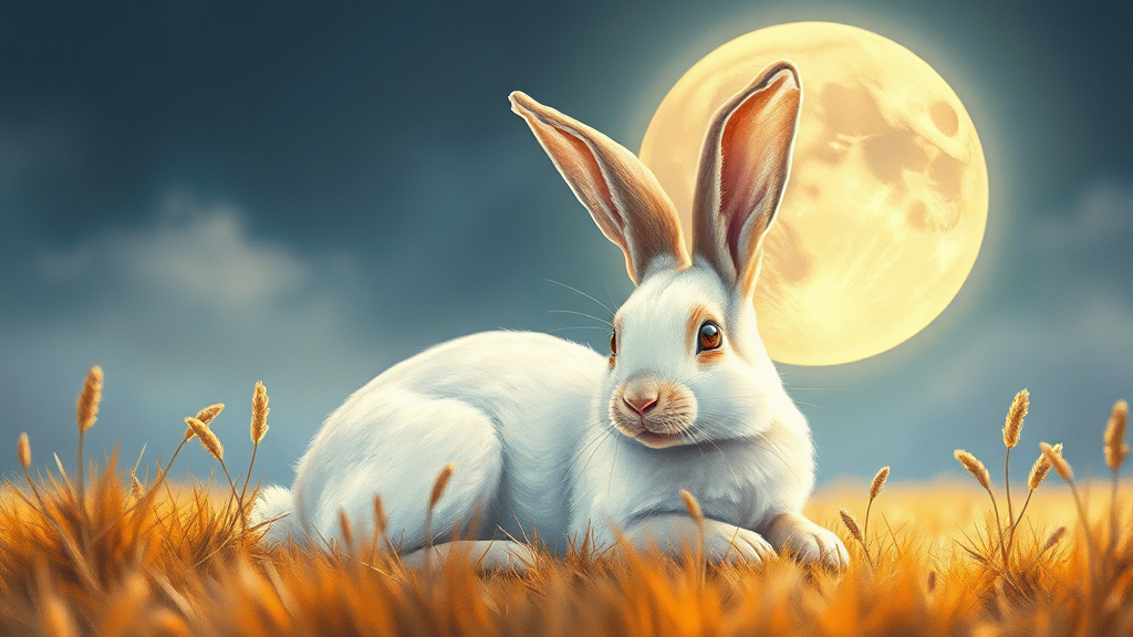 토끼띠 운세 (realistic 스타일)