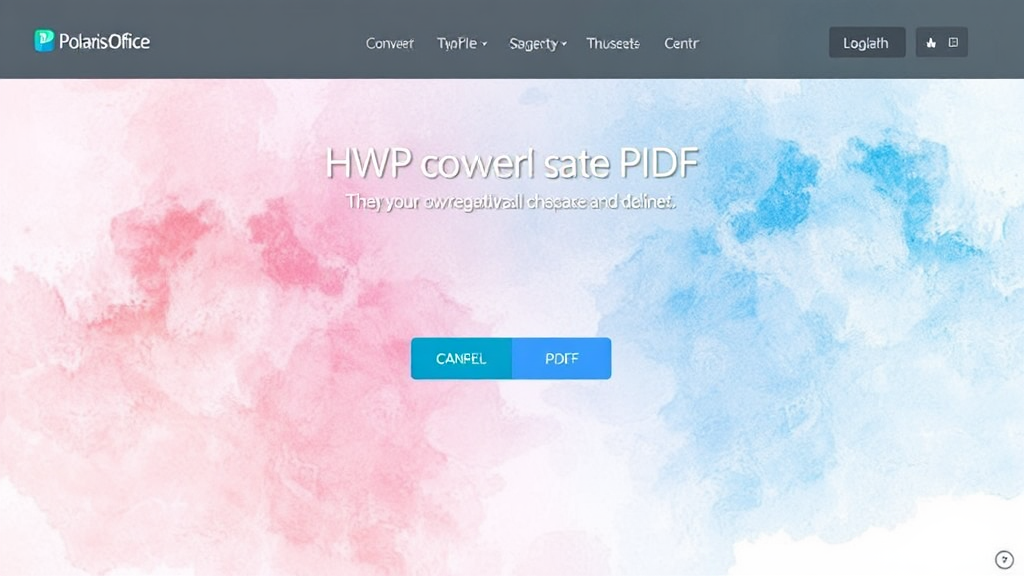 PC와 모바일에서 PDF 변환: 폴라리스 오피스 활용법 (watercolor 스타일)