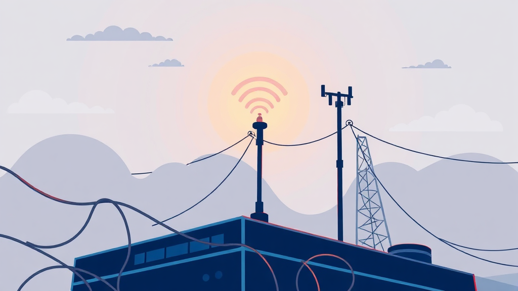 통신사 & 네트워크 점검 (illustration 스타일)