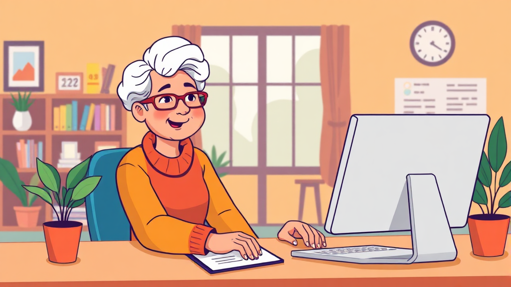 노인일자리 지원사업, 어떻게 신청하나요? (cartoon 스타일)