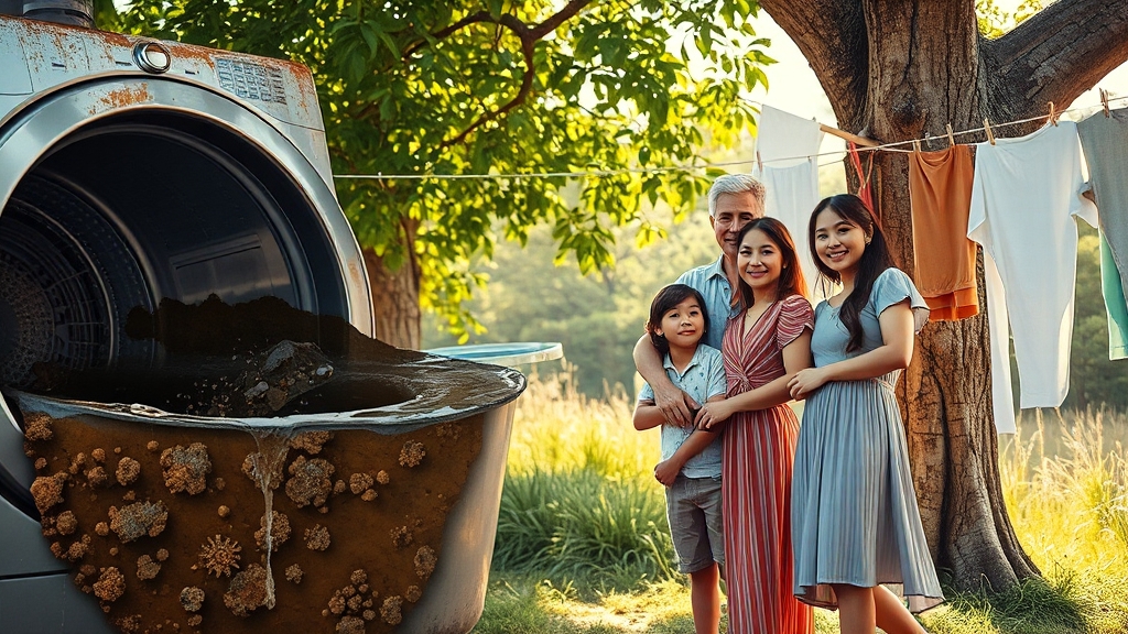 세탁기 통세척, 왜 중요할까요? (realistic 스타일)