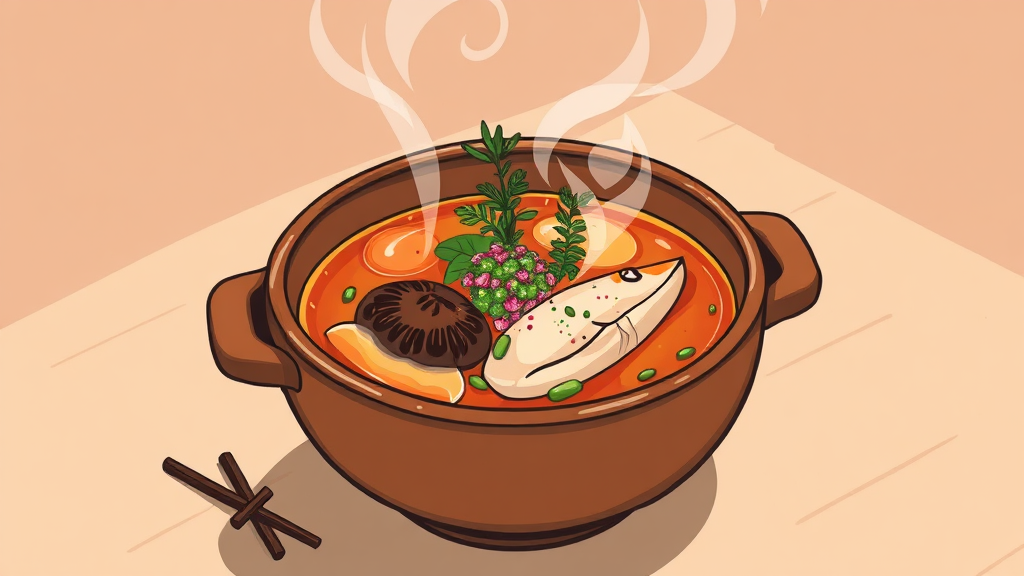 추어탕 레시피: 집에서 맛있게 끓이는 법 (illustration 스타일)
