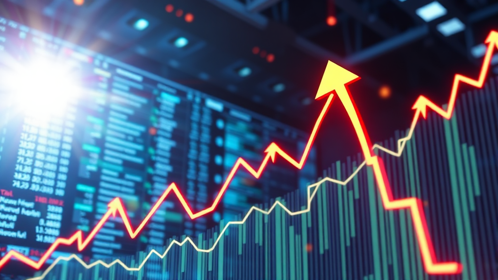 글로벌 증시, 기술주 강세 (realistic 스타일)