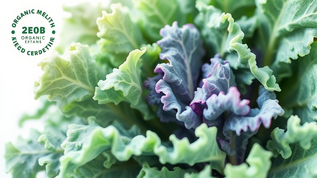 유기농 컬리케일 선택 기준 (watercolor 스타일)