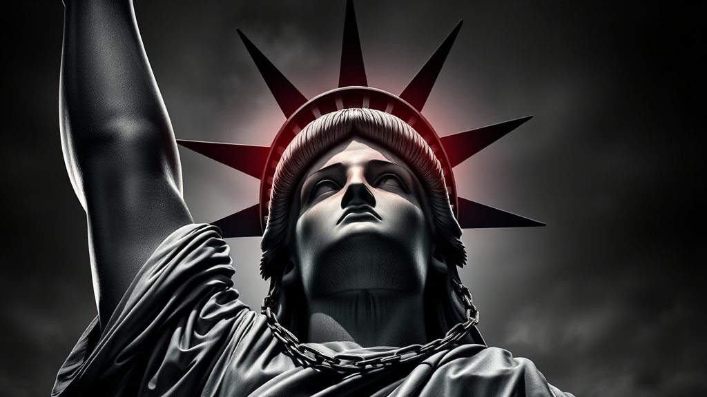 미국 이민 정지: 왜? (realistic 스타일)