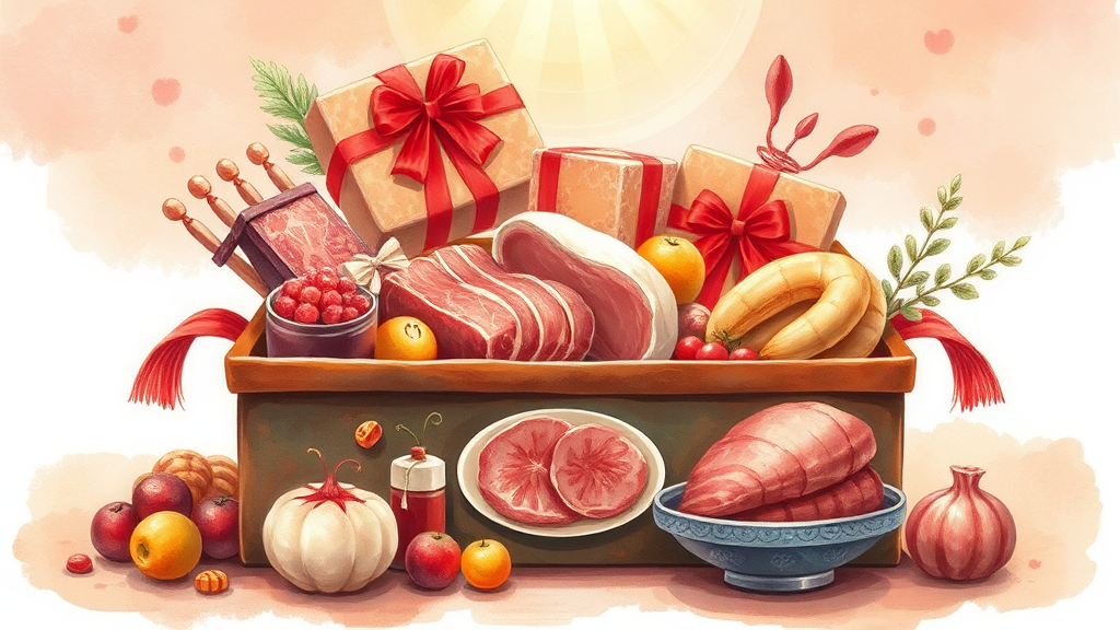 인기 설 선물 추천 (watercolor 스타일)