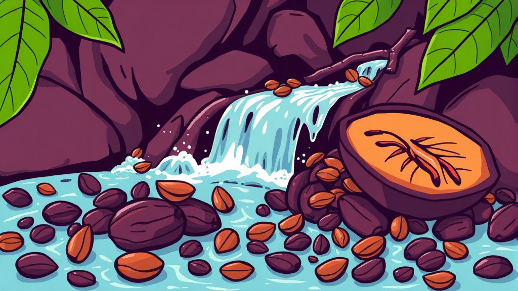 카카오닙스의 영양 성분 (cartoon 스타일)