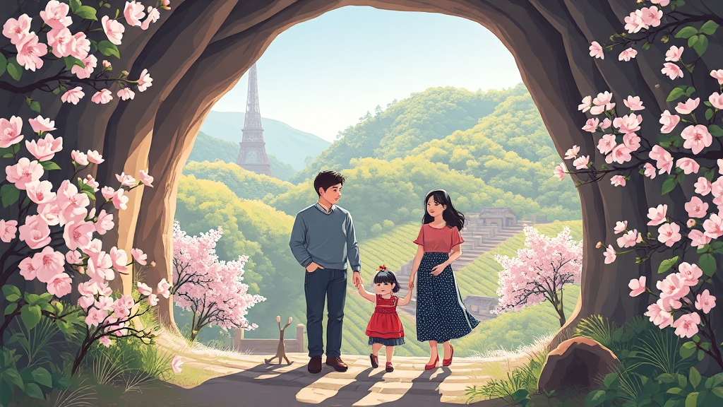 주변 관광지와 연계 코스 추천 (illustration 스타일)