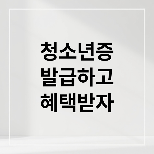 청소년증
발급하고
혜택받자 (청소년증 발급 편의점 상품권)