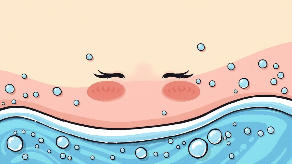 피부 타입별 보습 중요성 (cartoon 스타일)