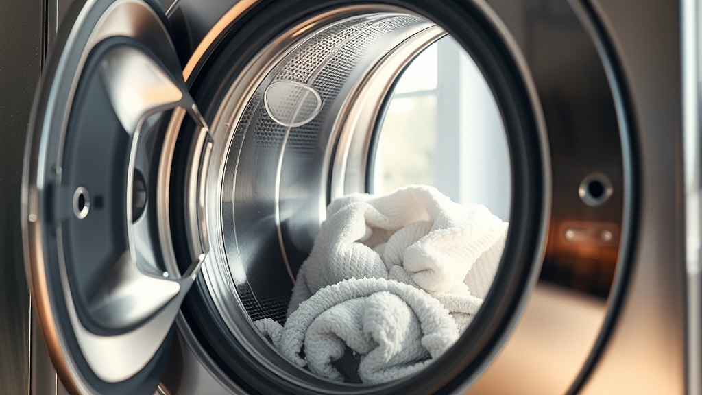 세탁기 관리: 청결 유지 필수 (realistic 스타일)