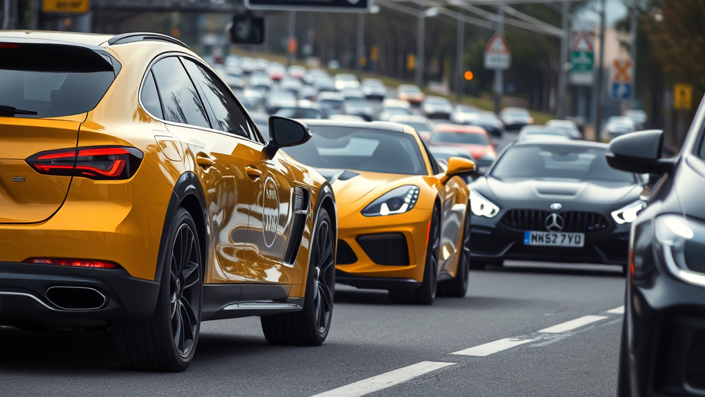 대물배상 한도 선택과 고민을 표현한 일러스트