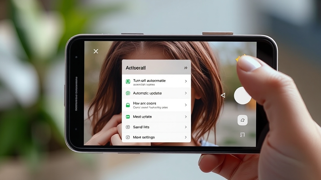 폰에서 자동 업데이트 끄는 방법 (realistic 스타일)