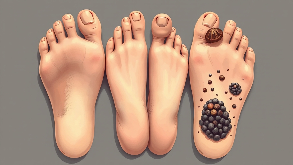 티눈 vs 굳은살 vs 사마귀, 뭐가 다를까? (illustration 스타일)