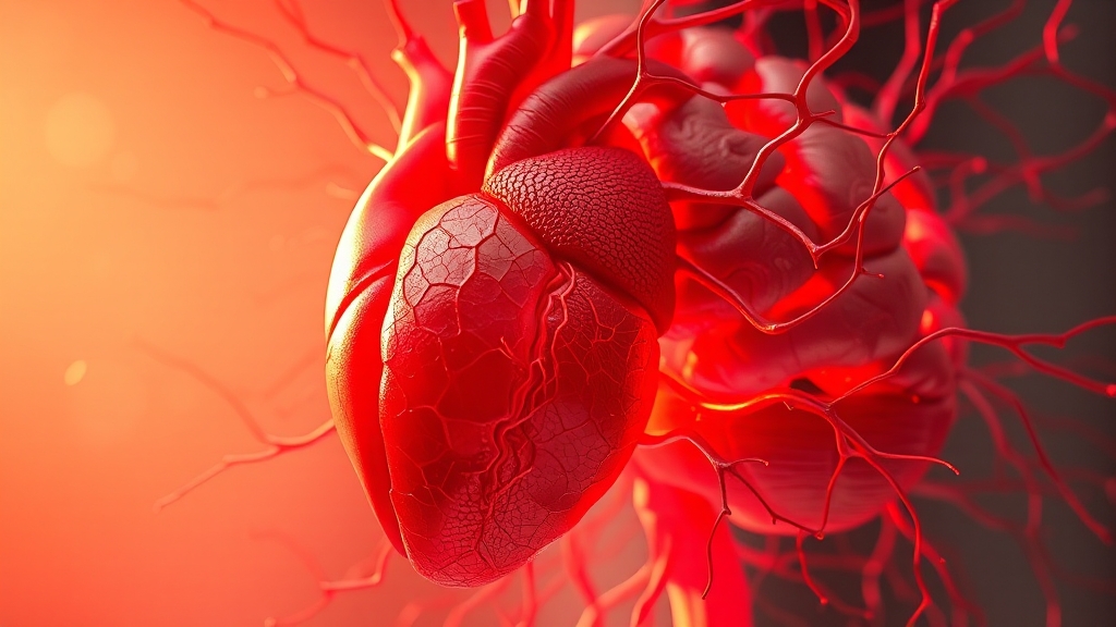 자율신경계와 심계항진의 관계 (realistic 스타일)